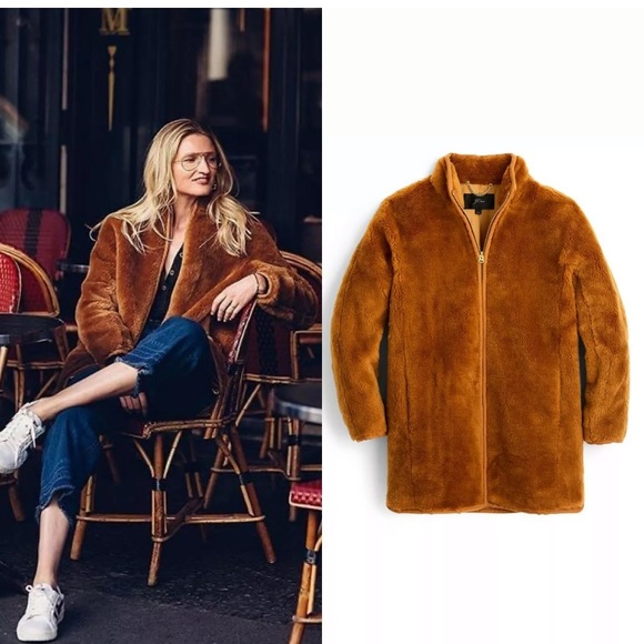 J.Crew Zip-up plush teddy fleece coat - Picture 3 of 7